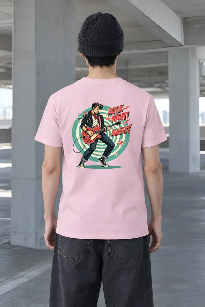 "Rock the Night Away" Heavyweight Unisex Crewneck T-shirt