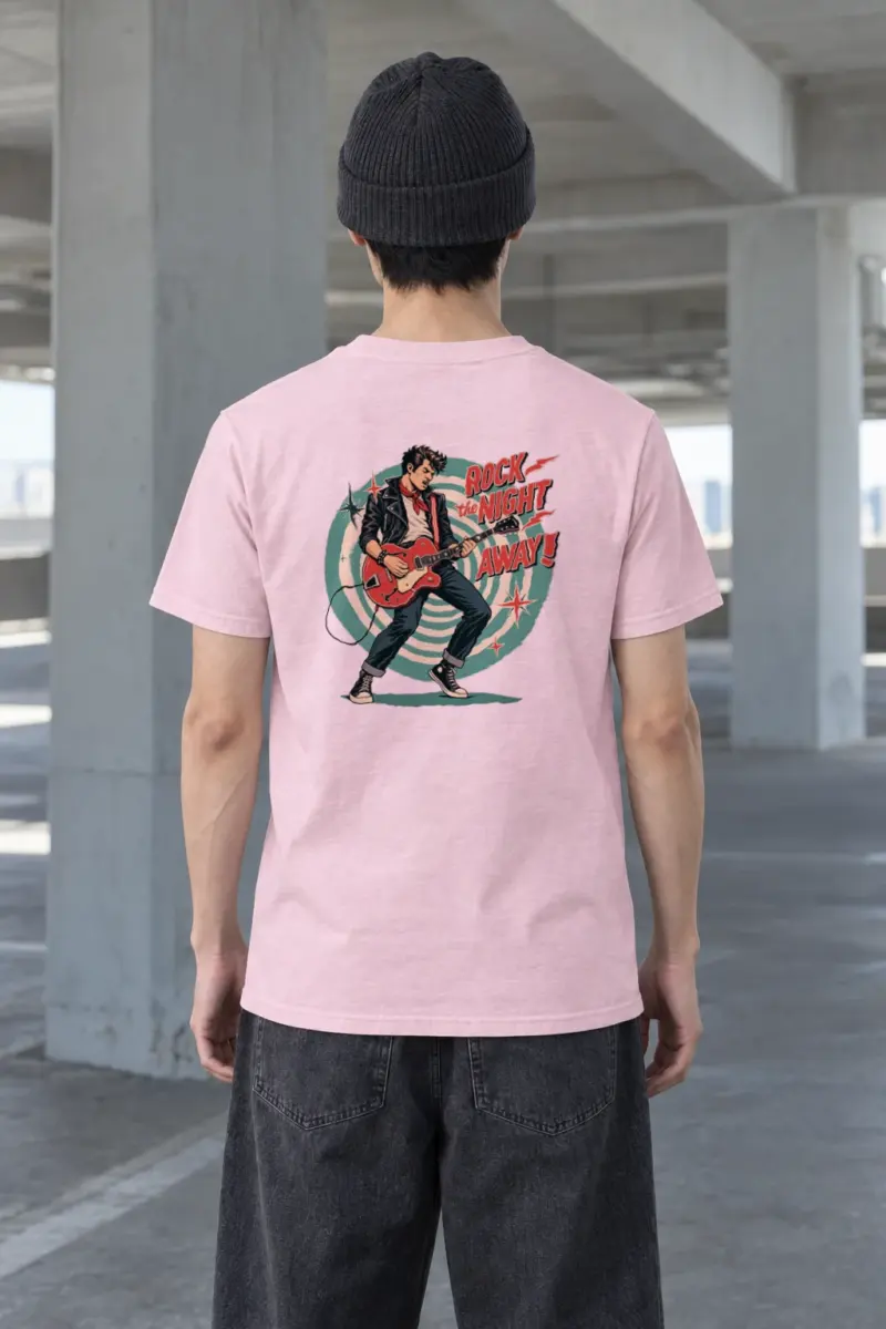 "Rock the Night Away" Heavyweight Unisex Crewneck T-shirt