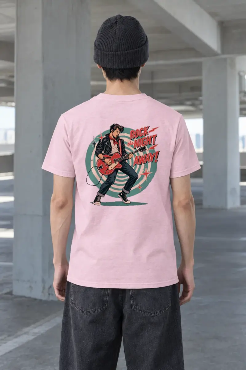 "Rock the Night Away" Heavyweight Unisex Crewneck T-shirt
