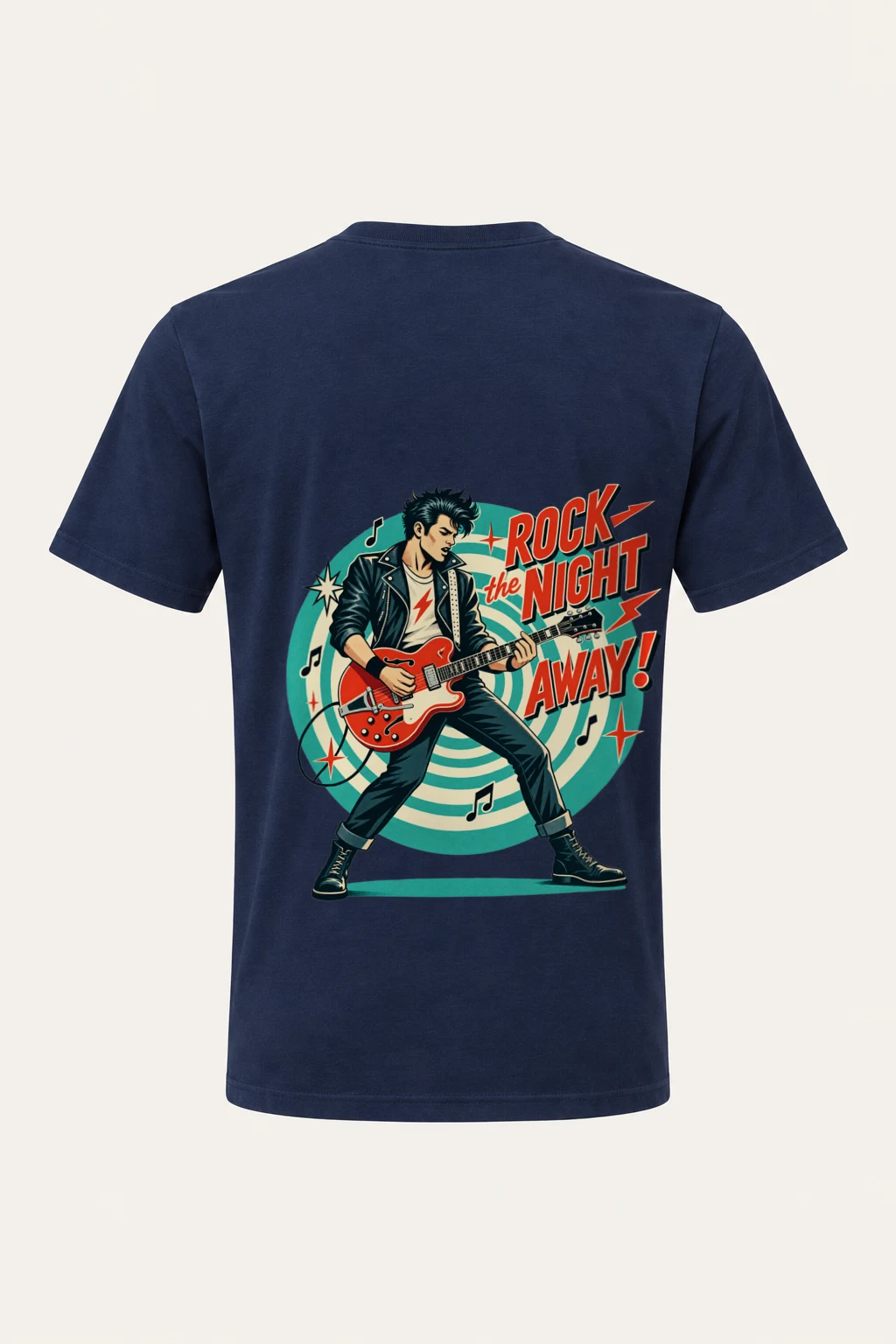 "Rock The Night Away" Heavyweight Unisex Crewneck T-shirt | Gildan 5000