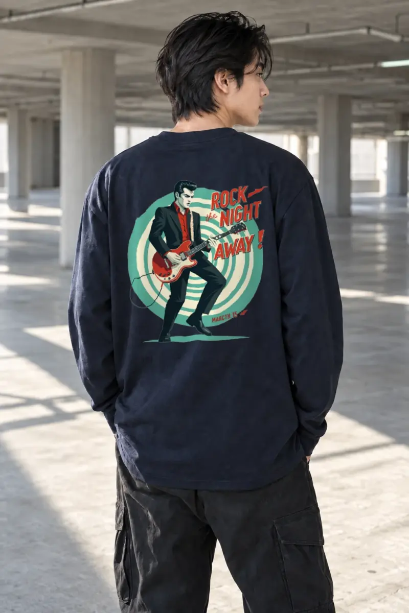 “Rock the Night Away” Unisex Longsleeve T-shirt | Gildan 2400