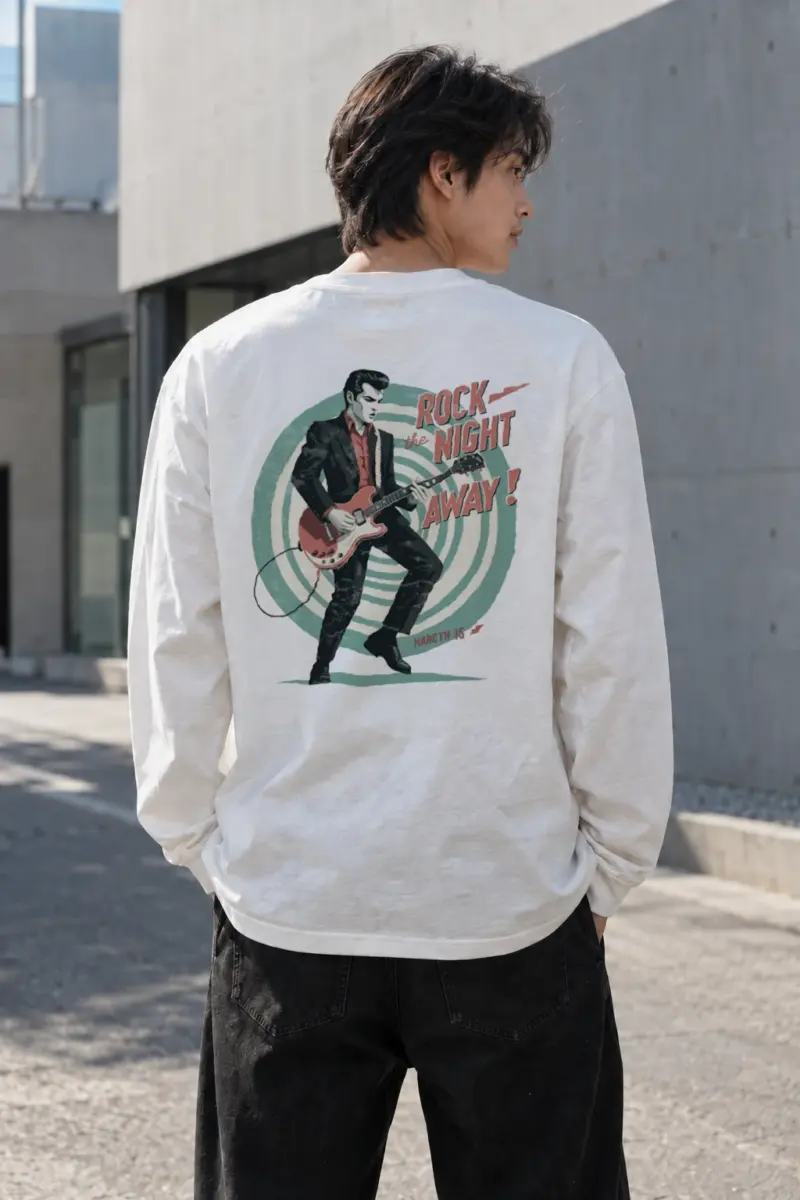 “Rock The Night Away” Unisex Longsleeve T-shirt | Gildan 2400
