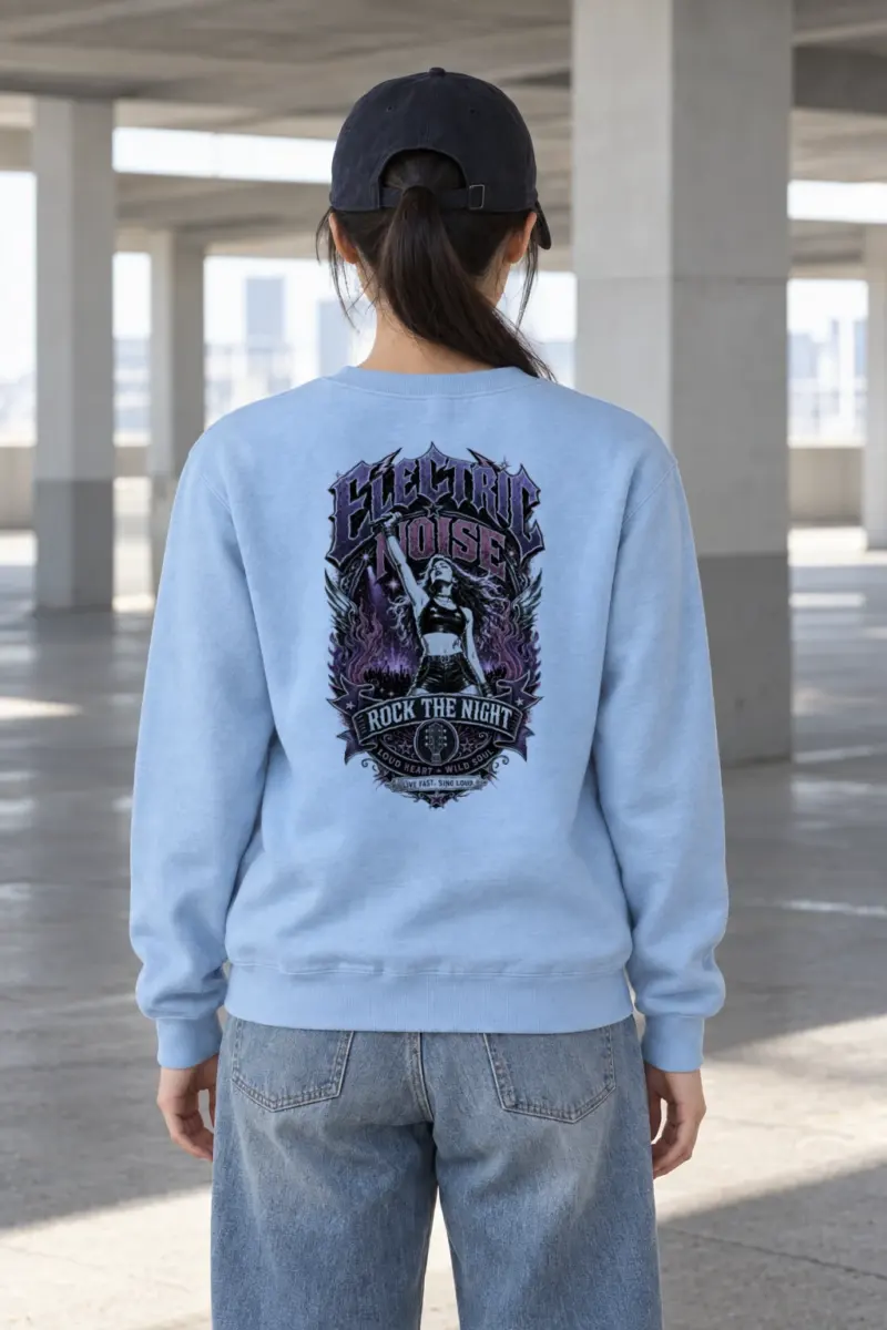 "Rock The Night" Heavy Blend Unisex Crewneck Sweatshirt