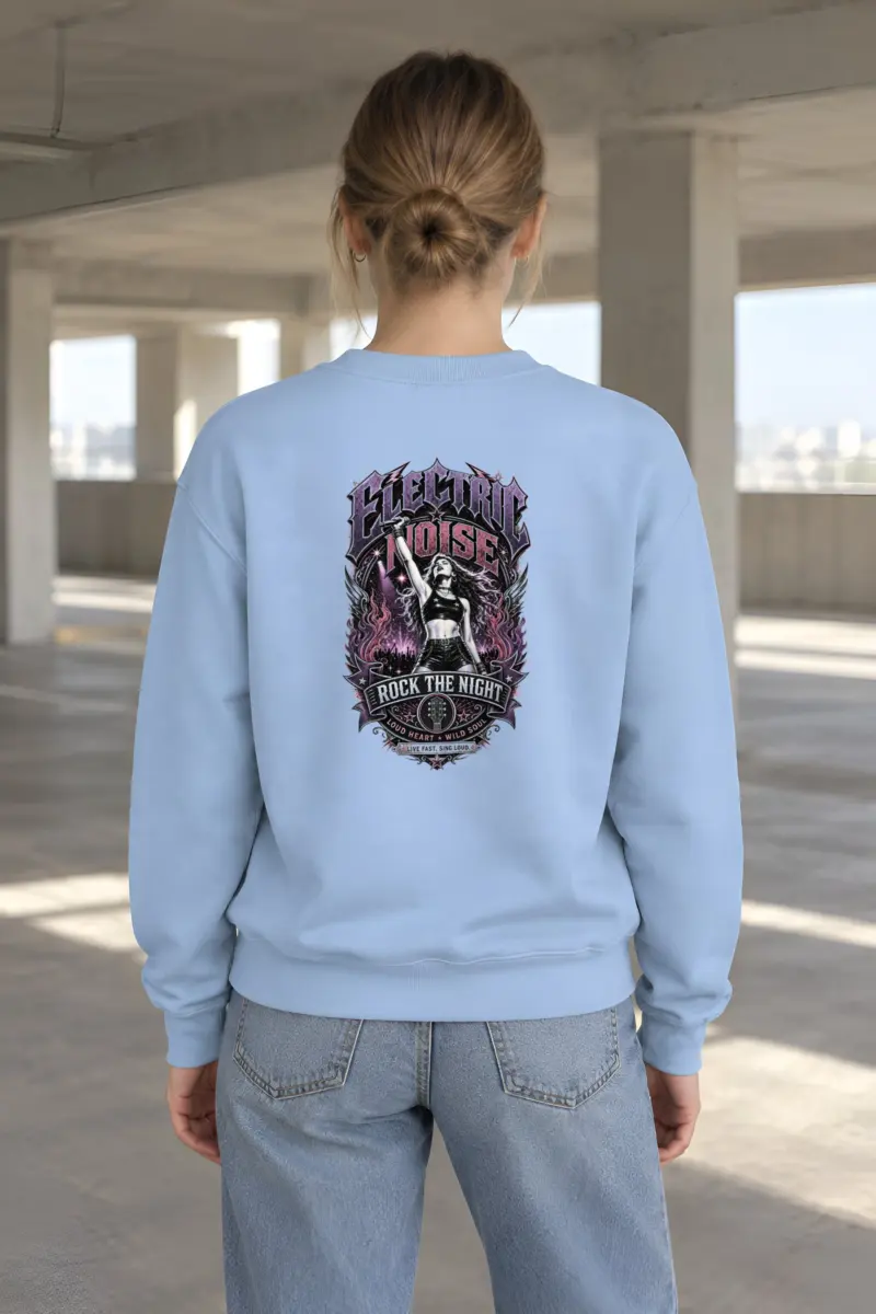 "Rock The Night" Heavy Blend Unisex Crewneck Sweatshirt