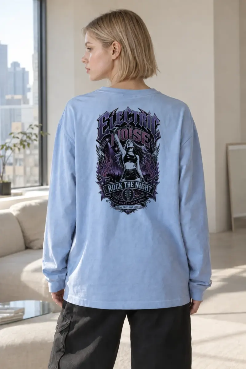 “Rock The Night” Unisex Longsleeve T-shirt | Gildan 2400
