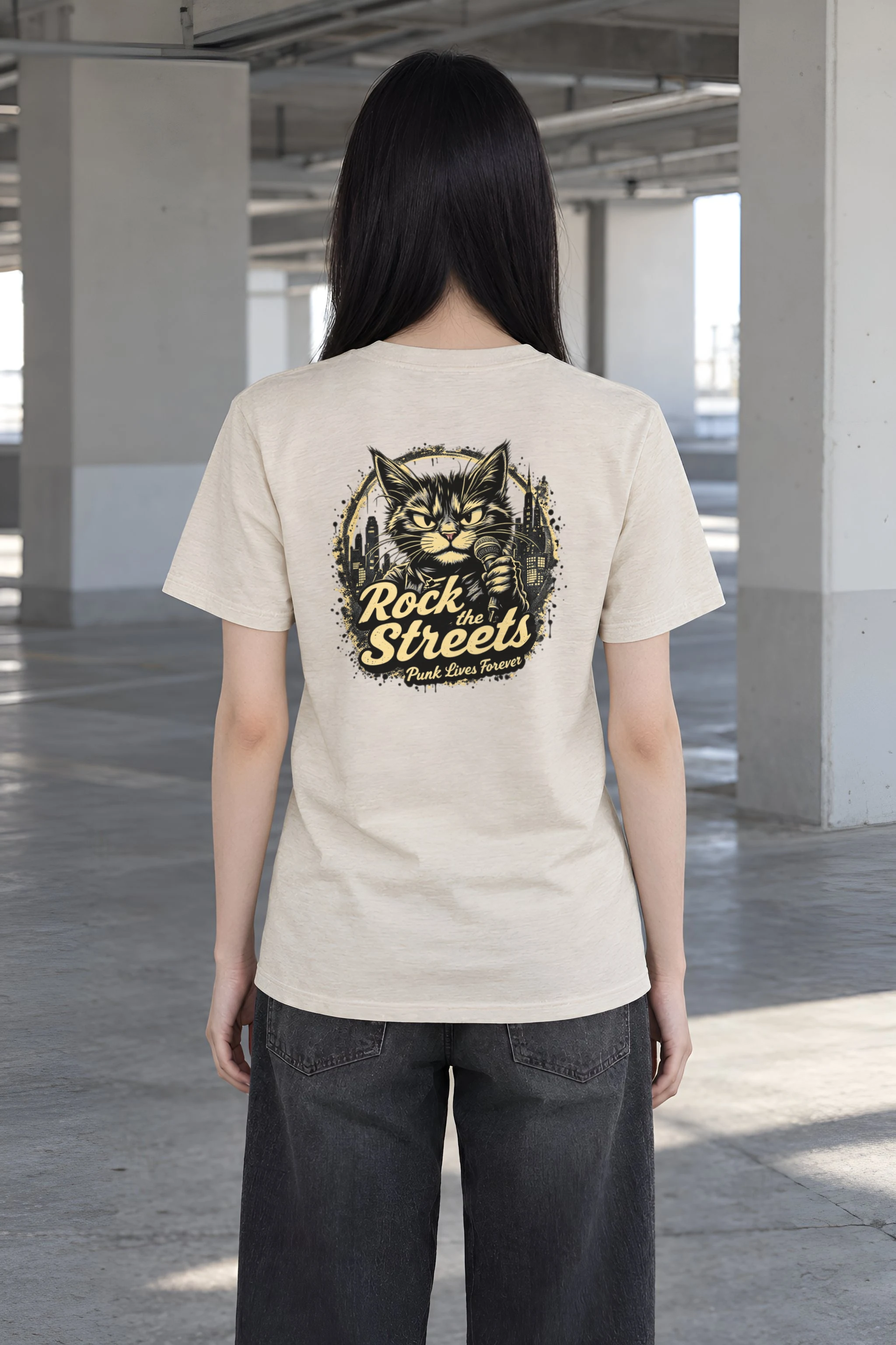 "Rock The Streets" Heavyweight Unisex Crewneck T-shirt
