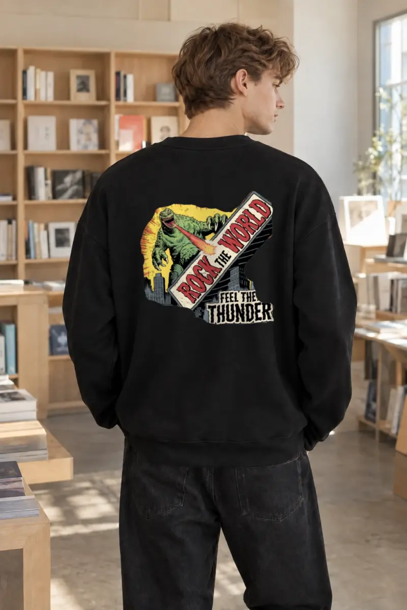 "Rock The World" Heavy Blend Unisex Crewneck Sweatshirt | Gildan 18000