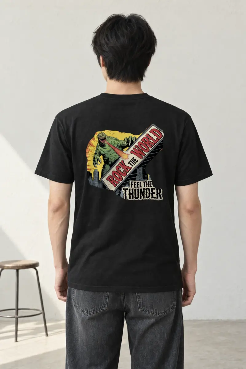 "Rock The World" Heavyweight Unisex Crewneck T-shirt