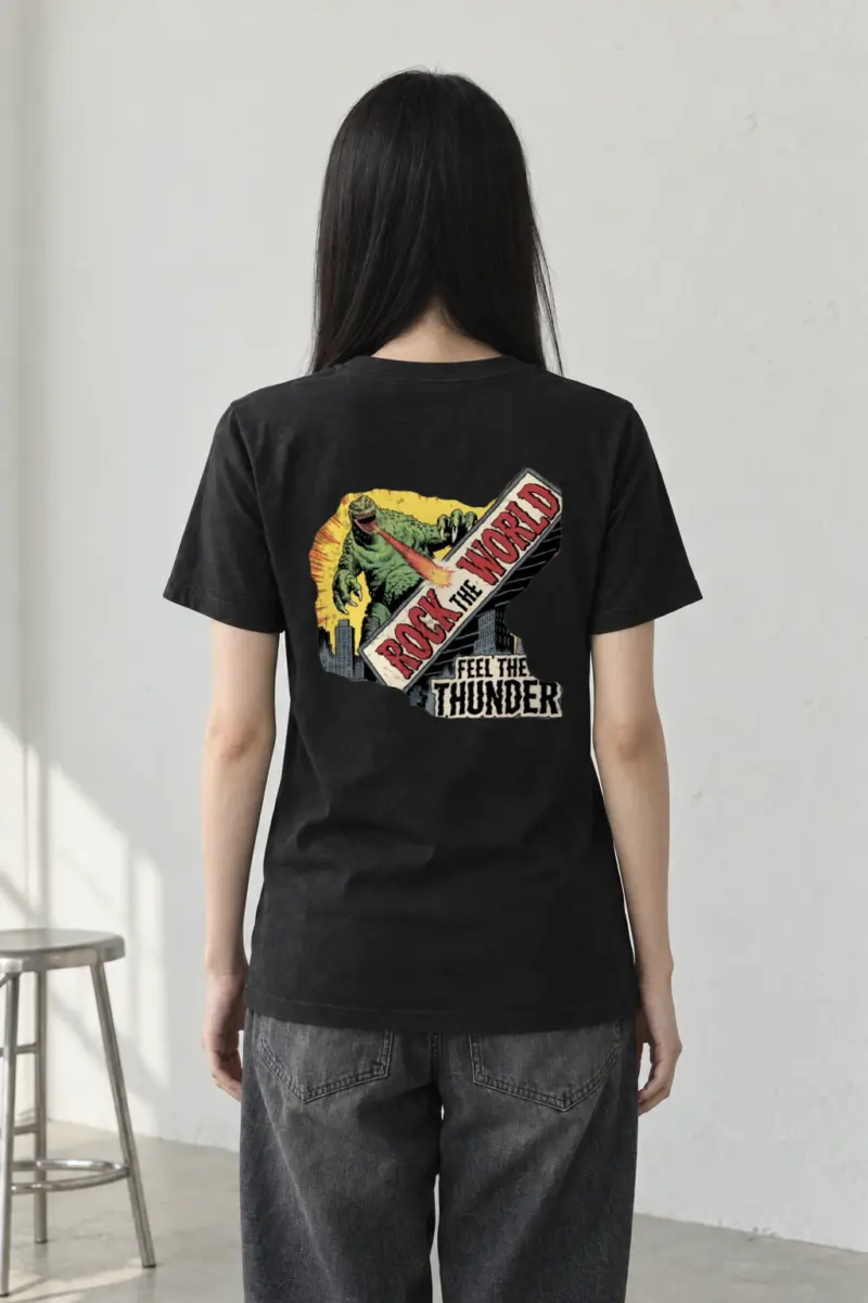 "Rock The World" Heavyweight Unisex Crewneck T-shirt
