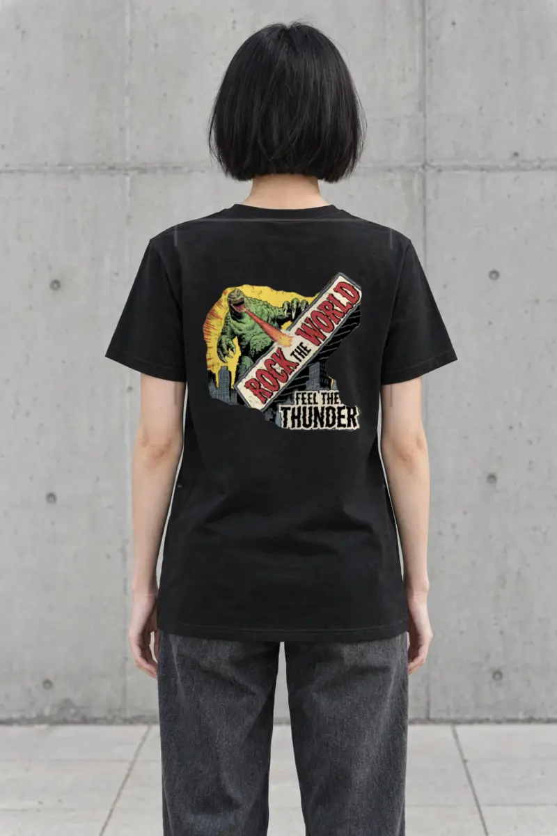 "Rock The World" Heavyweight Unisex Crewneck T-shirt