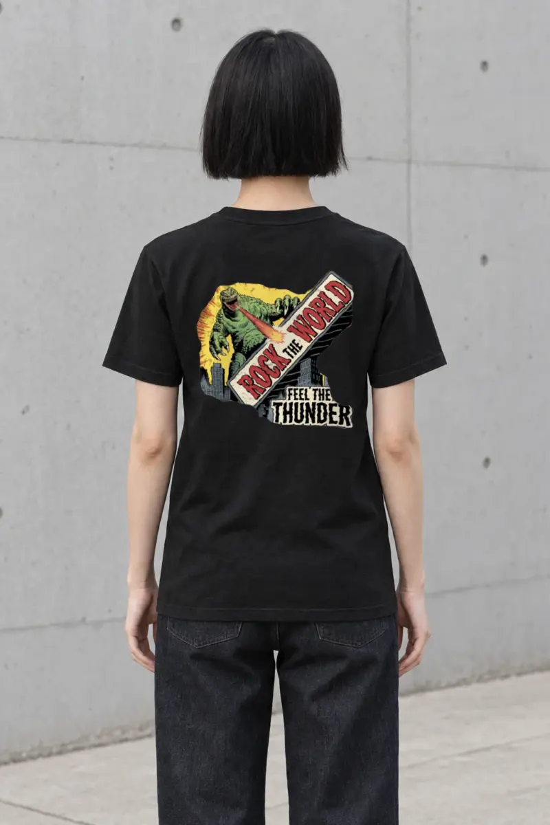 "Rock The World" Heavyweight Unisex Crewneck T-shirt | Gildan 5000