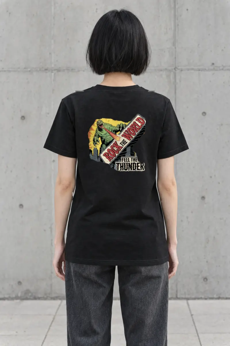 "Rock The World" Heavyweight Unisex Crewneck T-shirt