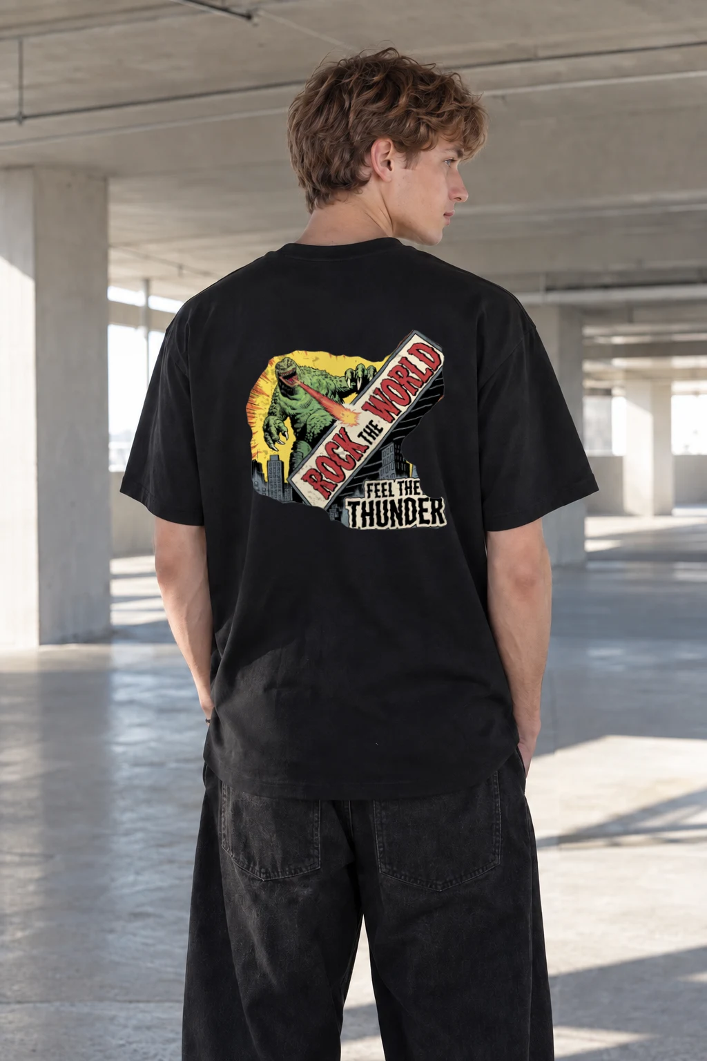 "Rock The World" Heavyweight Unisex Crewneck T-shirt | Gildan 5000