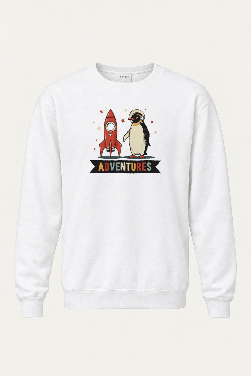 "Rocket Penguin Adventures" Heavy Blend Unisex Crewneck Sweatshirt | Gildan 18000