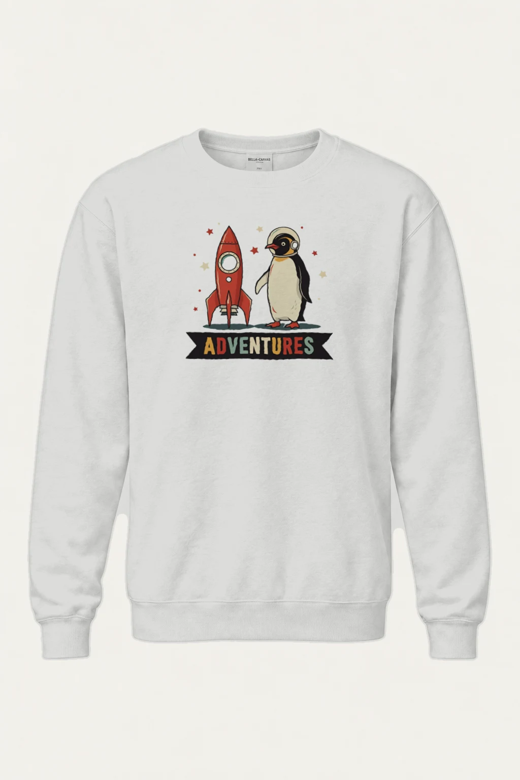 "Rocket Penguin Adventures" Heavy Blend Unisex Crewneck Sweatshirt | Gildan 18000