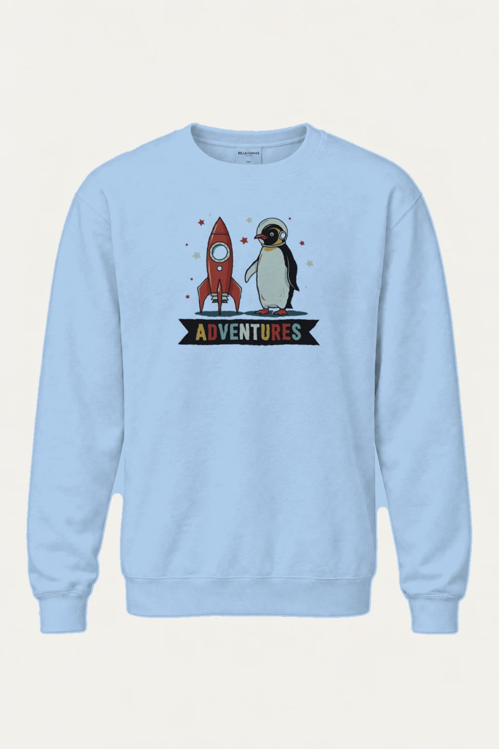 "Rocket Penguin Adventures" Heavy Blend Unisex Crewneck Sweatshirt | Gildan 18000