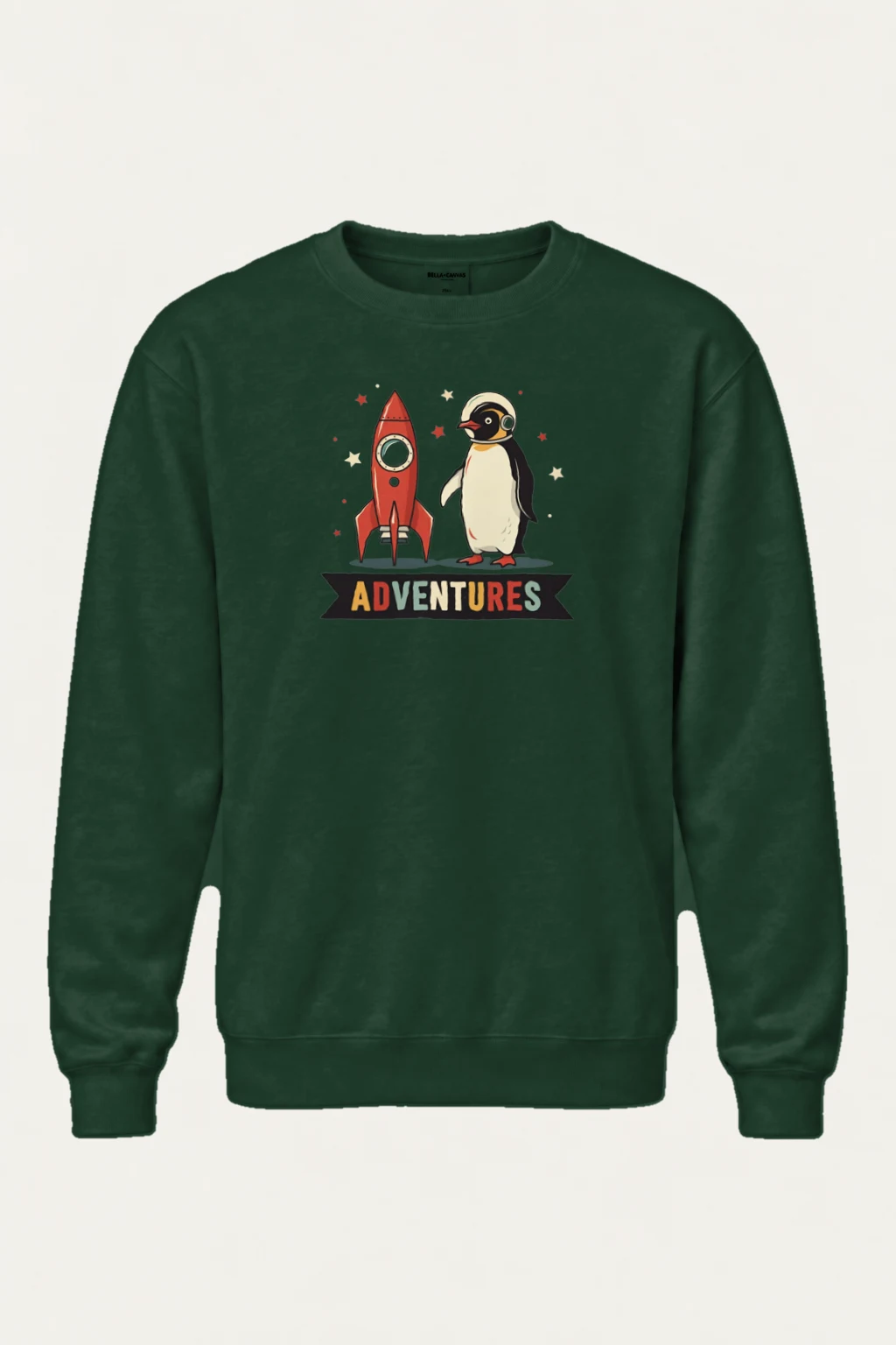 "Rocket Penguin Adventures" Heavy Blend Unisex Crewneck Sweatshirt | Gildan 18000