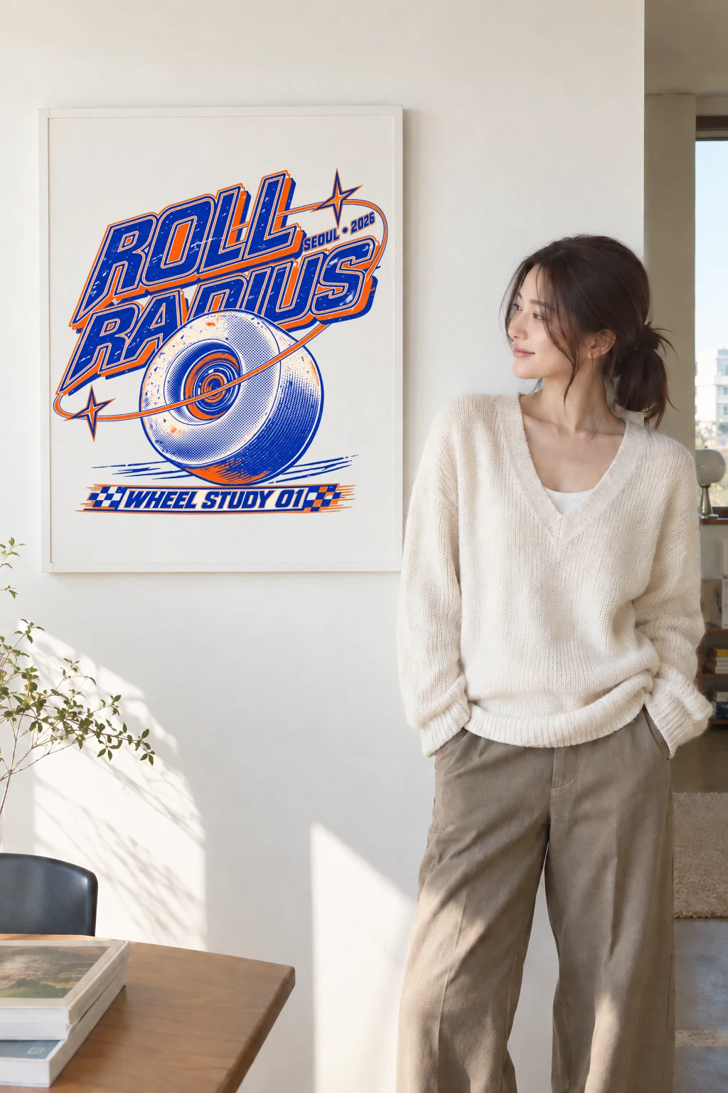 "Roll Radius" Premium Wooden Framed Poster