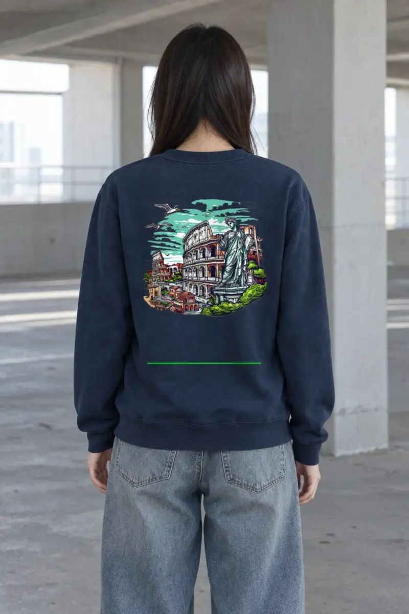 "Rome Overlook" Heavy Blend Unisex Crewneck Sweatshirt | Gildan 18000