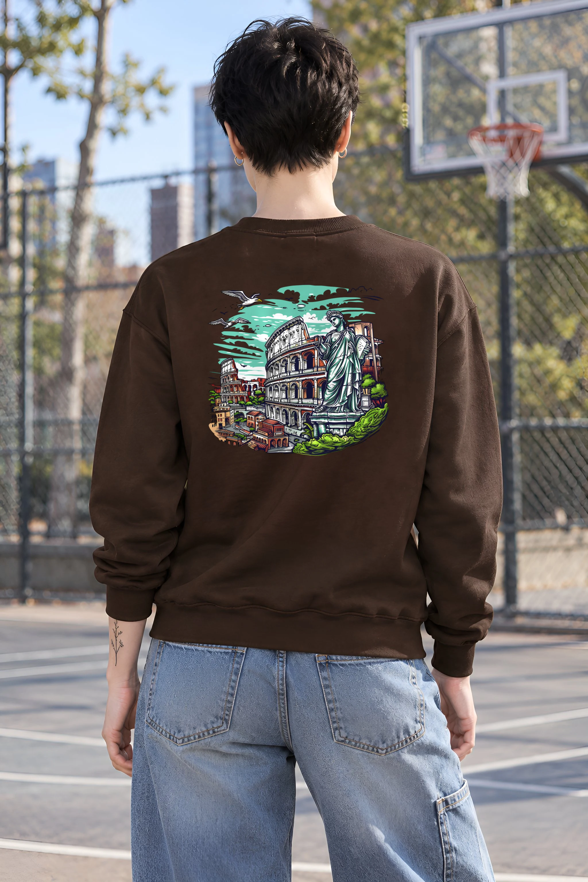 "Rome Overlook" 1 Crewneck Sweatshirt