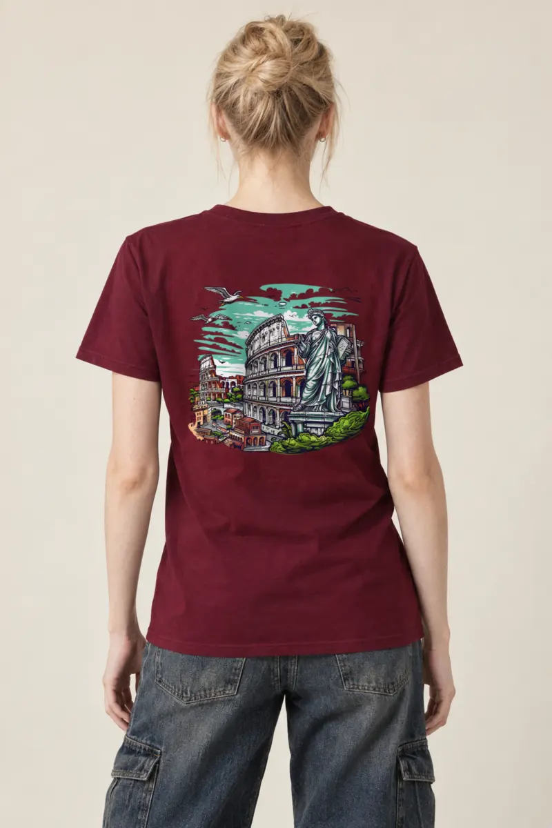 "Rome Overlook" Heavyweight Unisex Crewneck T-shirt