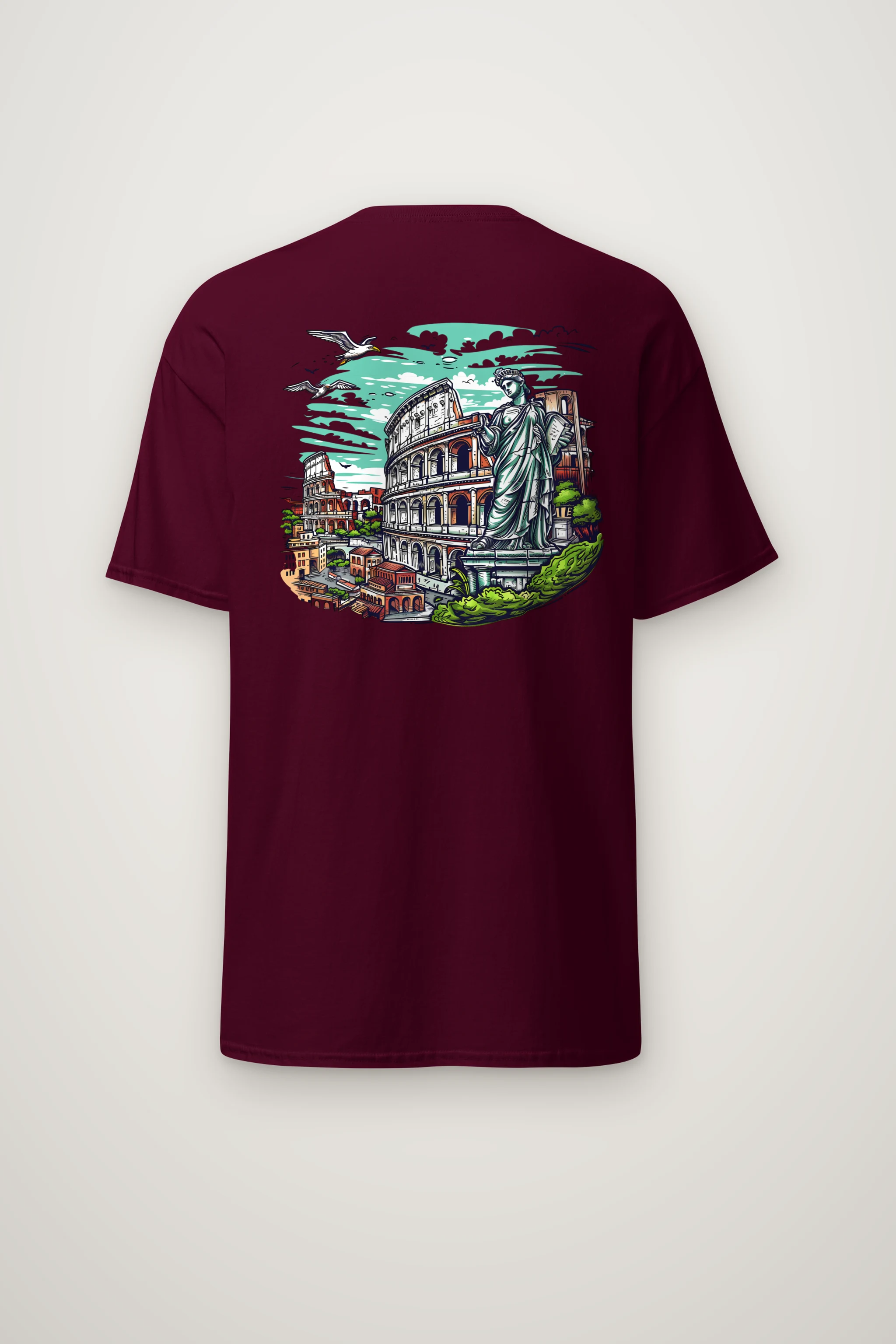 "Rome Overlook" Heavyweight Unisex Crewneck T-shirt