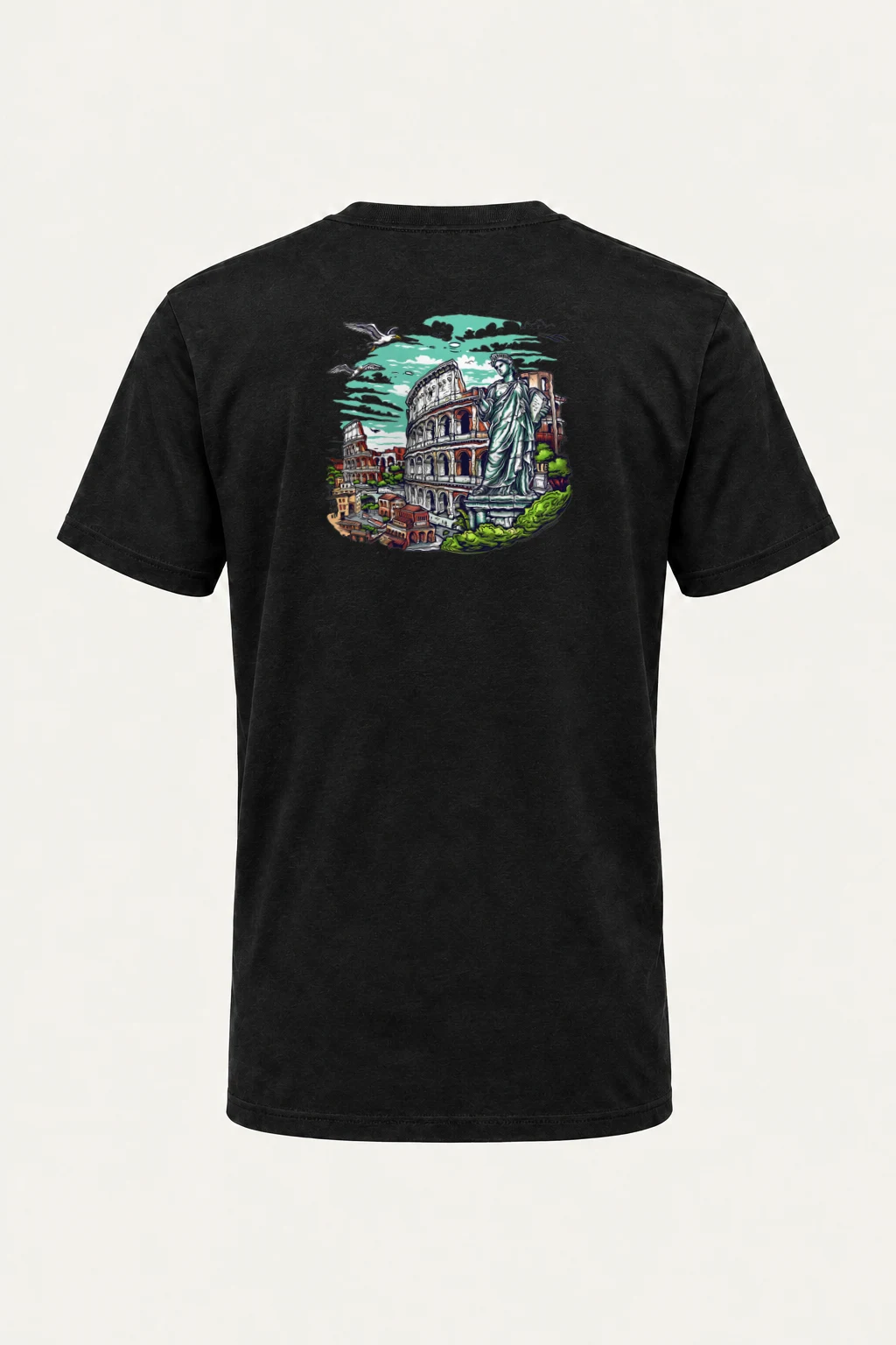 "Rome Overlook" Heavyweight Unisex Crewneck T-shirt | Gildan 5000