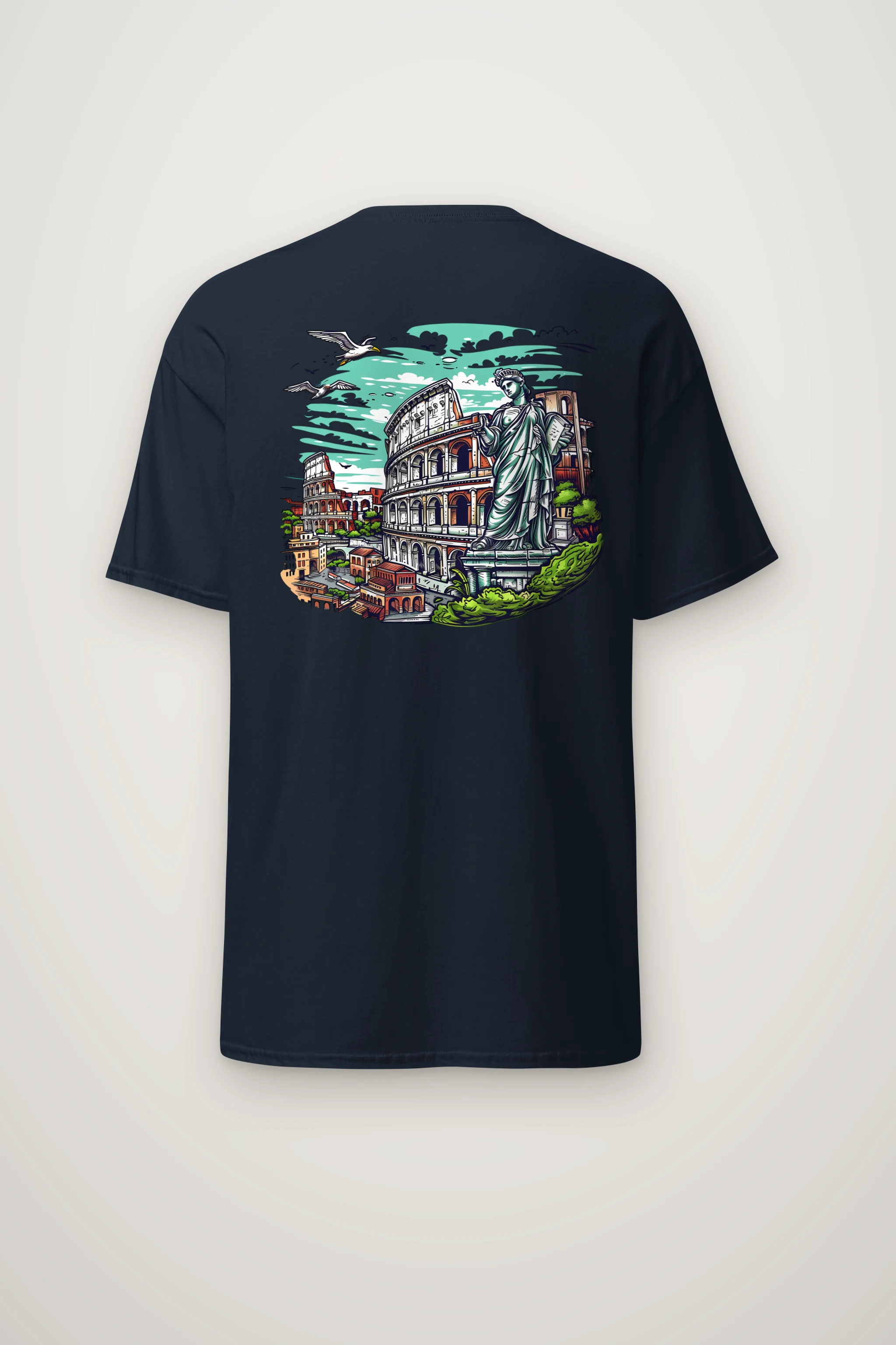 "Rome Overlook" Heavyweight Unisex Crewneck T-shirt