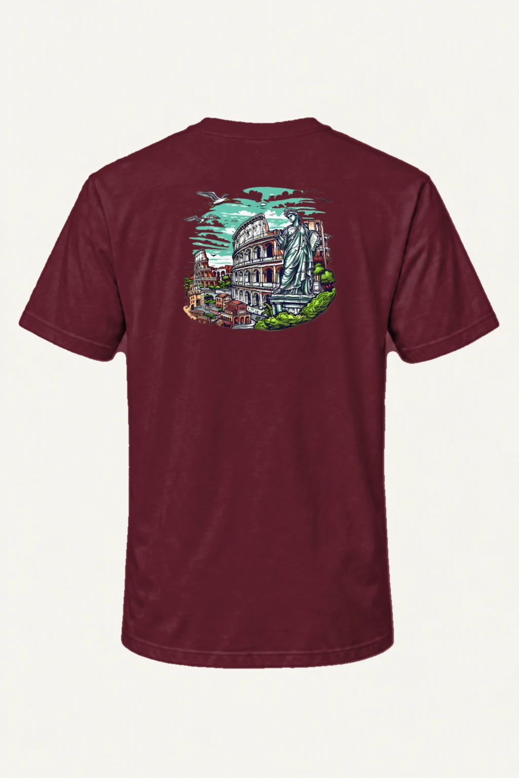 "Rome Overlook" Heavyweight Unisex Crewneck T-shirt | Gildan 5000