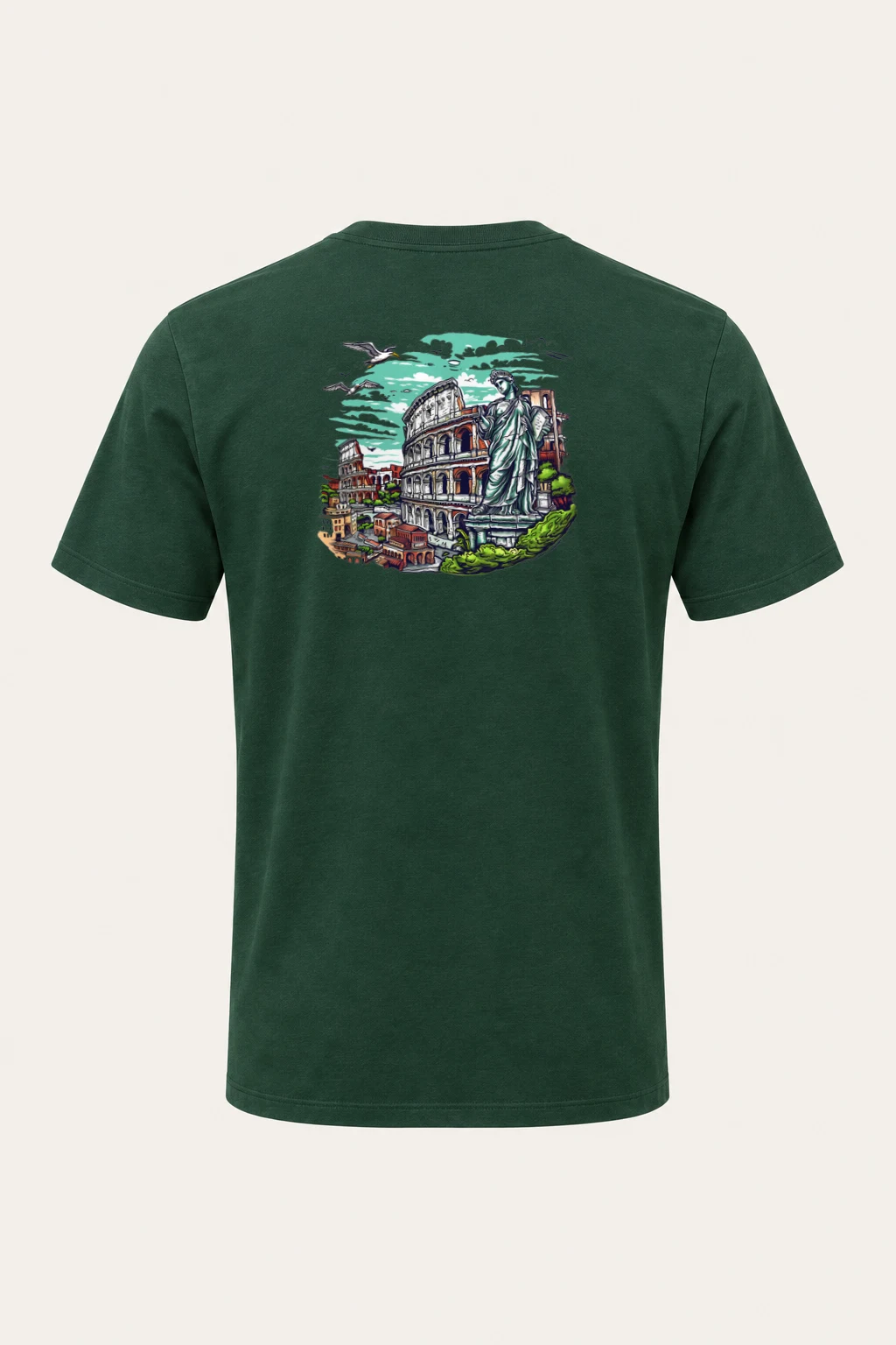 "Rome Overlook" Heavyweight Unisex Crewneck T-shirt | Gildan 5000