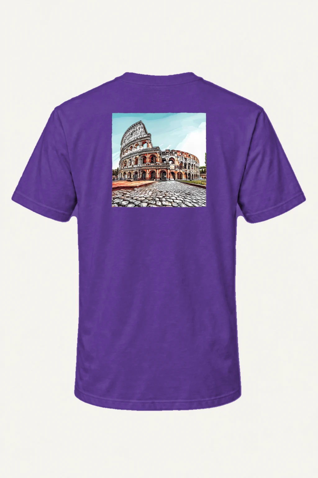 "Rome Street View" Heavyweight Unisex Crewneck T-shirt | Gildan 5000