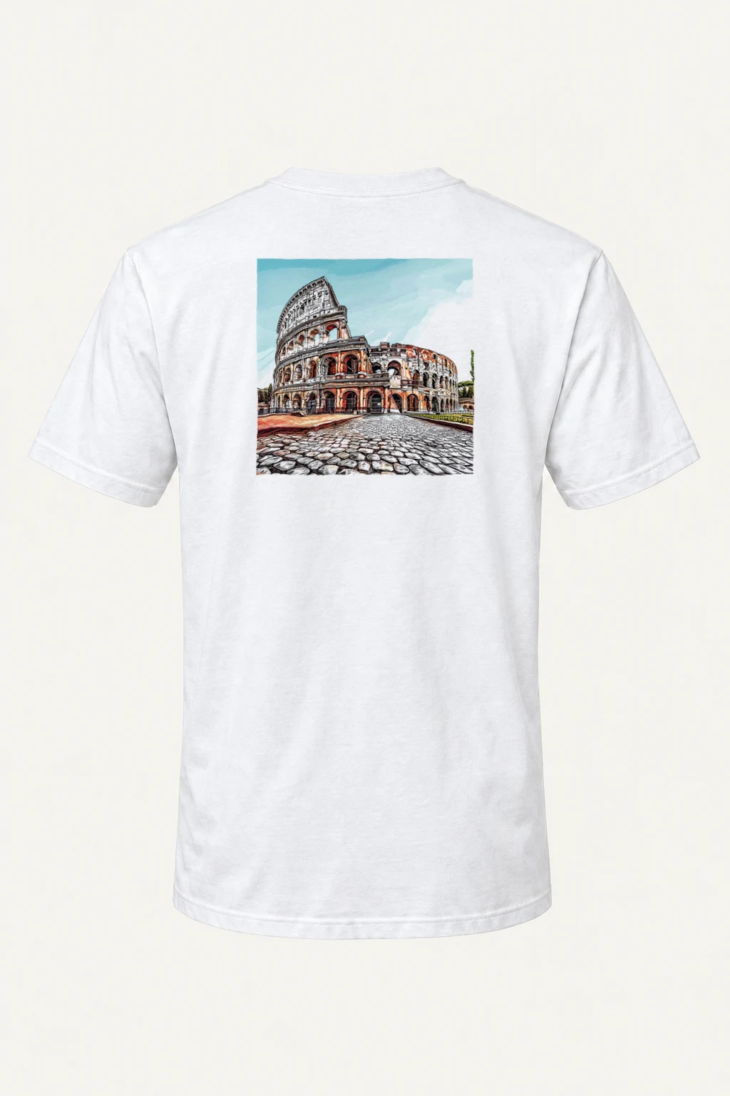 "Rome Street View" Heavyweight Unisex Crewneck T-shirt | Gildan 5000