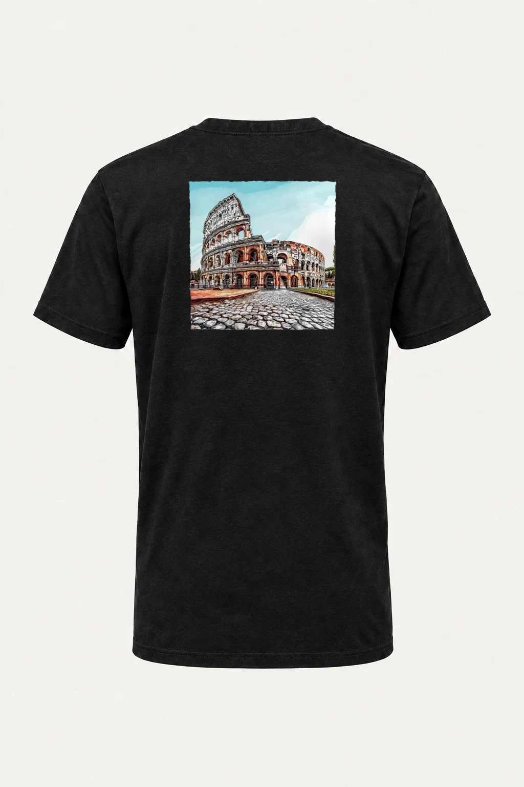 "Rome Street View" Heavyweight Unisex Crewneck T-shirt | Gildan 5000