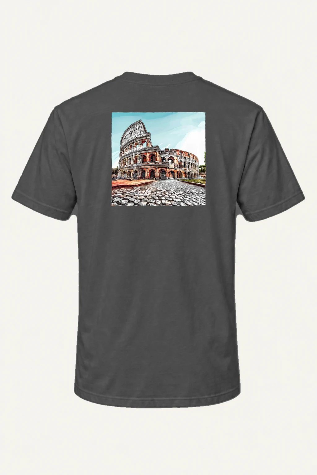 "Rome Street View" Heavyweight Unisex Crewneck T-shirt | Gildan 5000