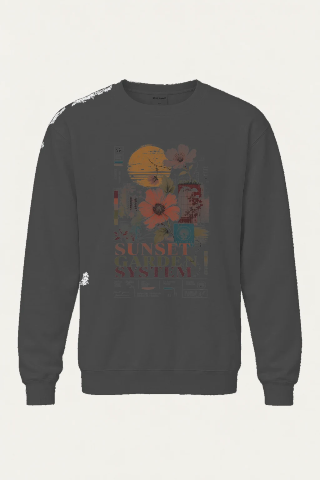"Rooftop Bloom Society" Heavy Blend Unisex Crewneck Sweatshirt | Gildan 18000