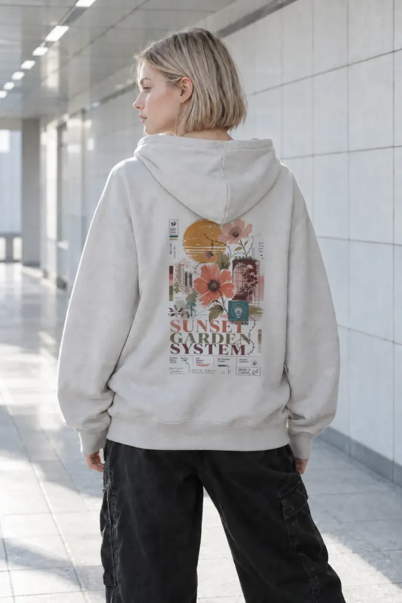 “Rooftop Bloom Society” Heavy Blend Unisex Pullover Hoodie | Gildan 18500