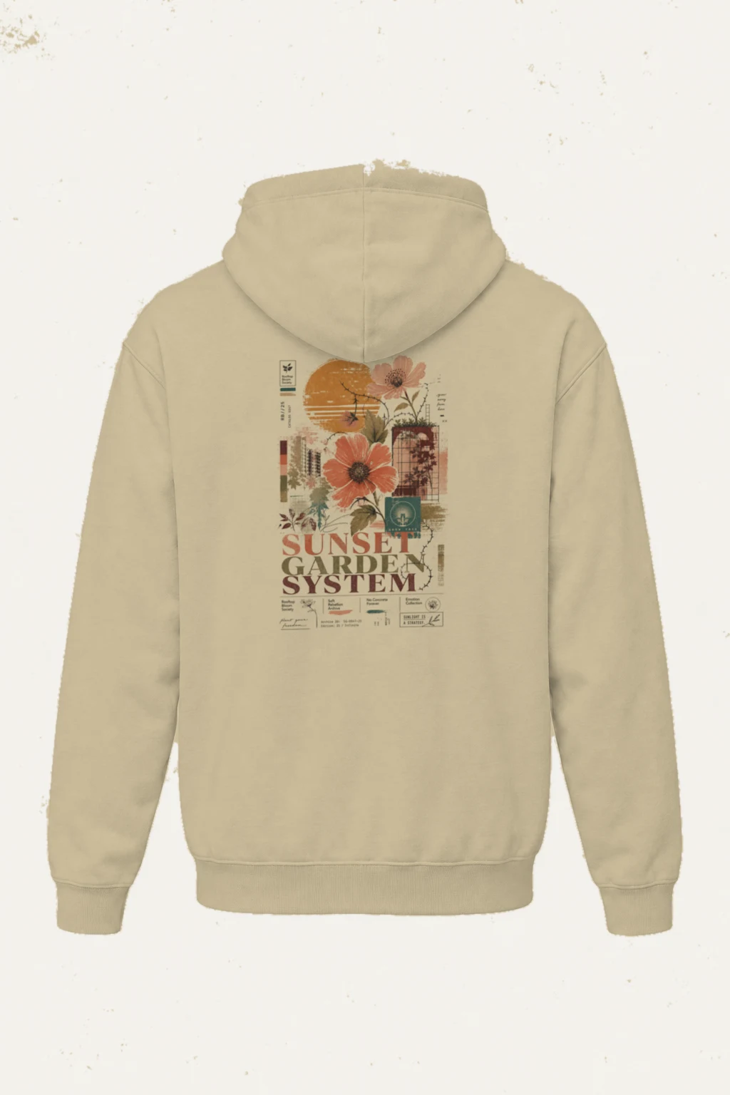"Rooftop Bloom Society" Heavy Blend Unisex Pullover Hoodie | Gildan 18500