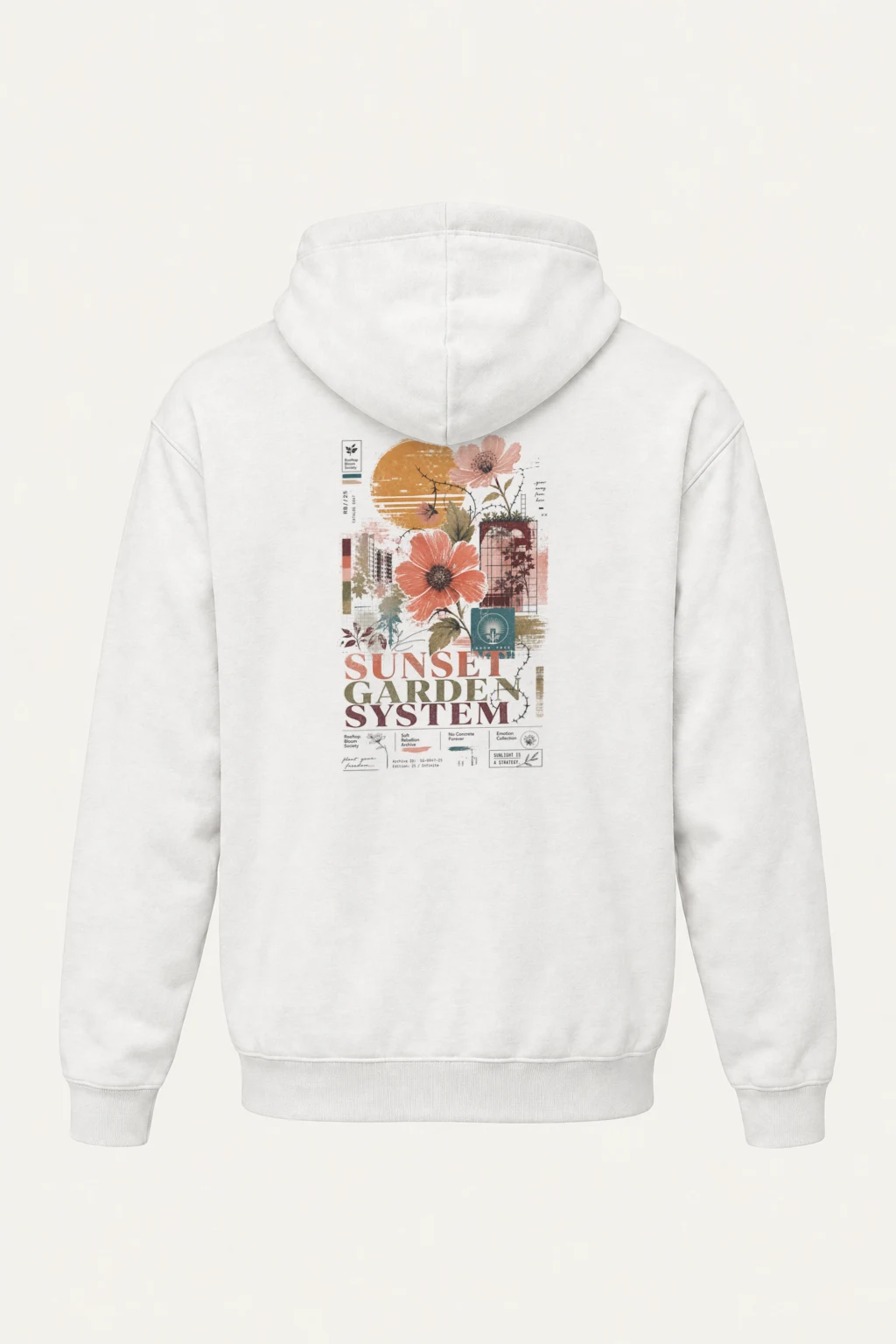 "Rooftop Bloom Society" Heavy Blend Unisex Pullover Hoodie | Gildan 18500