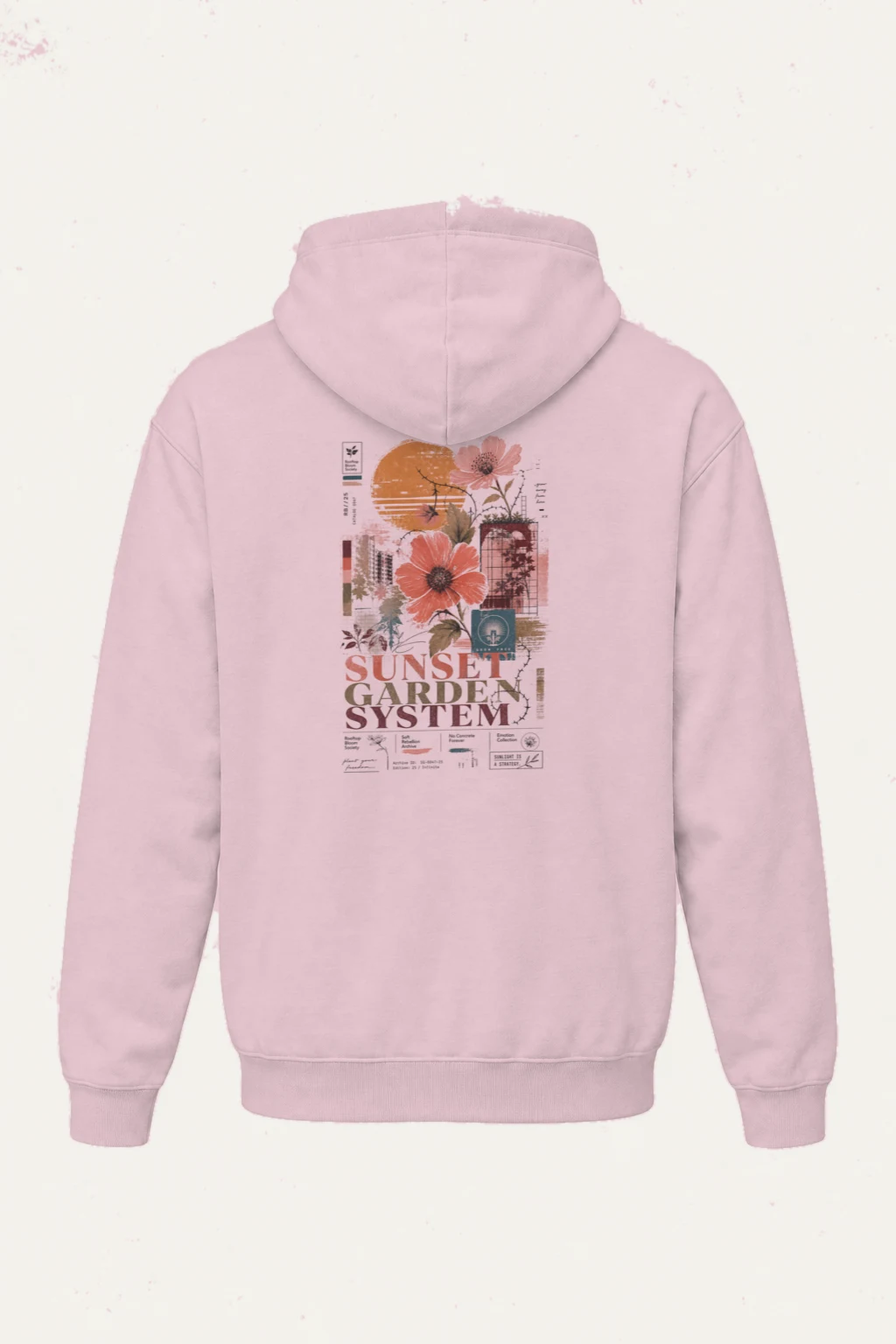 "Rooftop Bloom Society" Heavy Blend Unisex Pullover Hoodie | Gildan 18500