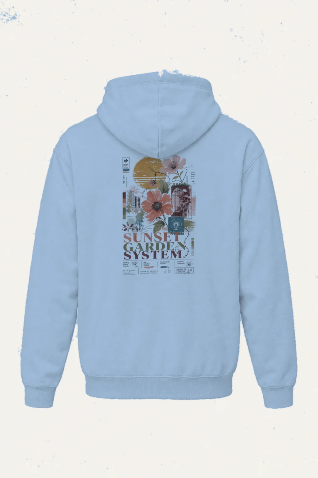 "Rooftop Bloom Society" Heavy Blend Unisex Pullover Hoodie | Gildan 18500
