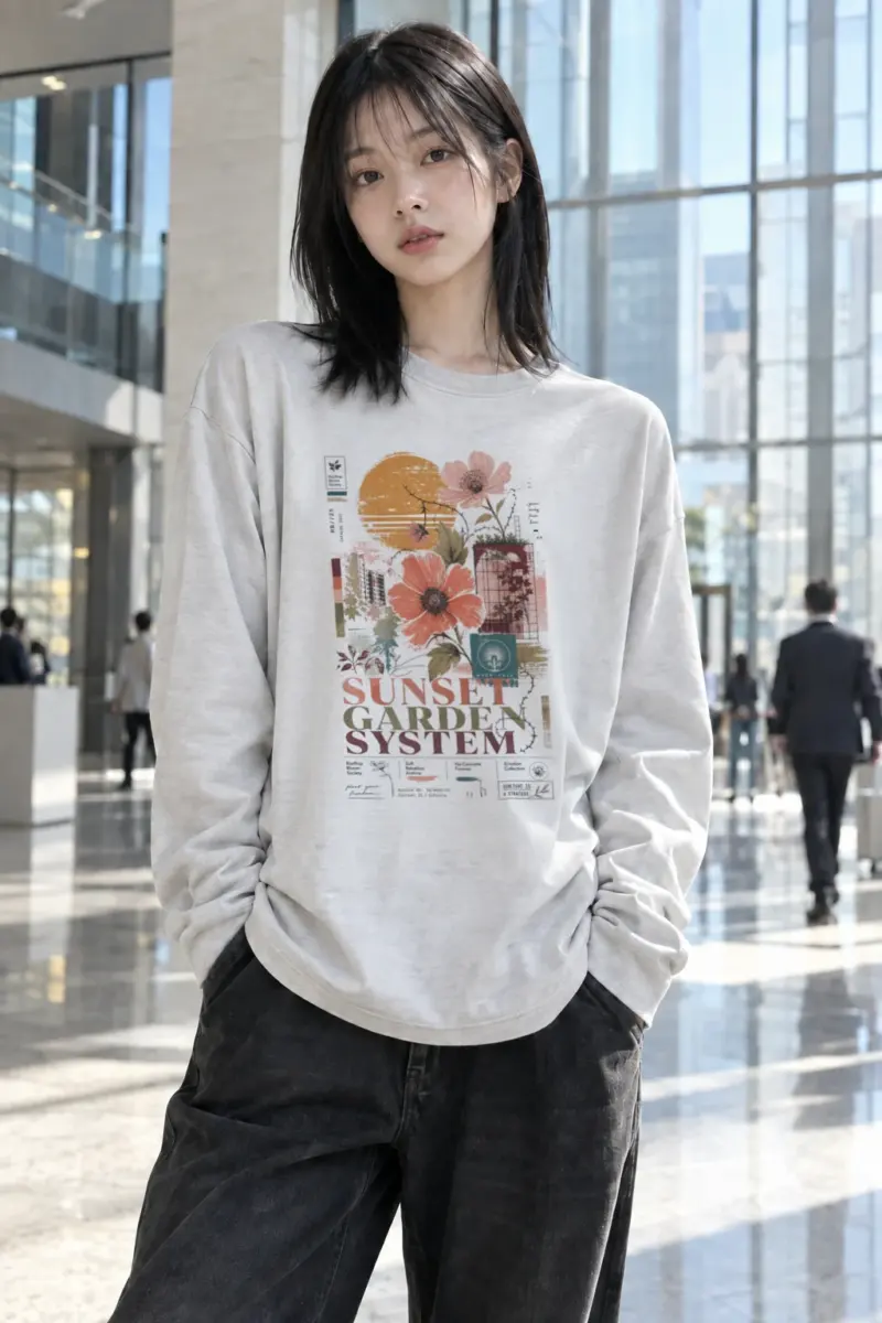 “Rooftop Bloom Society” Unisex Longsleeve T-shirt | Gildan 2400