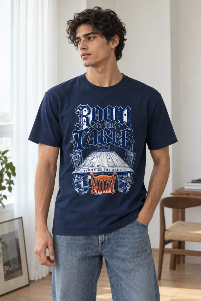 “Room at the Table” Heavyweight Unisex Crewneck T-shirt | Gildan 5000