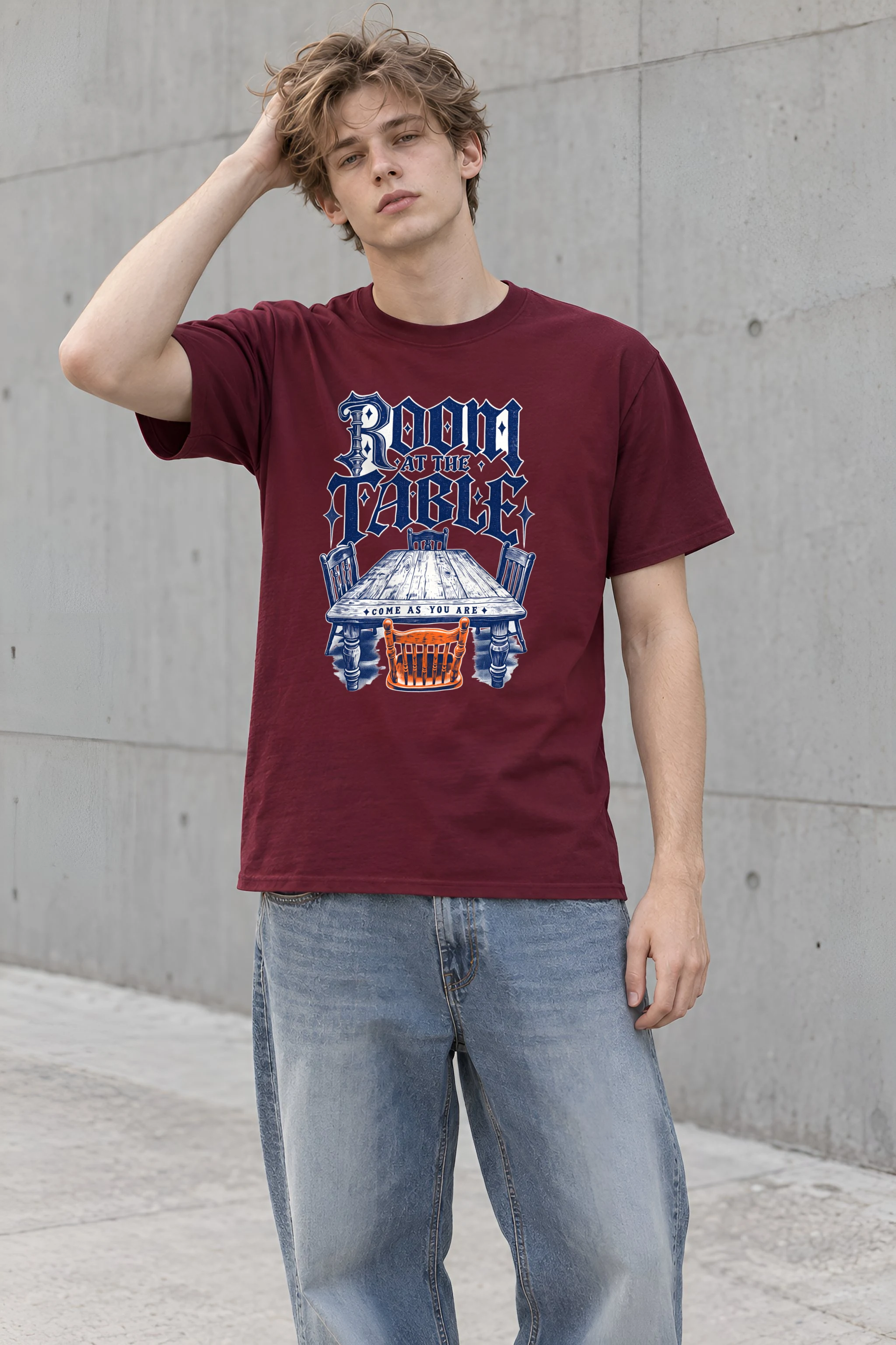 "Room at the Table" Heavyweight Unisex Crewneck T-shirt