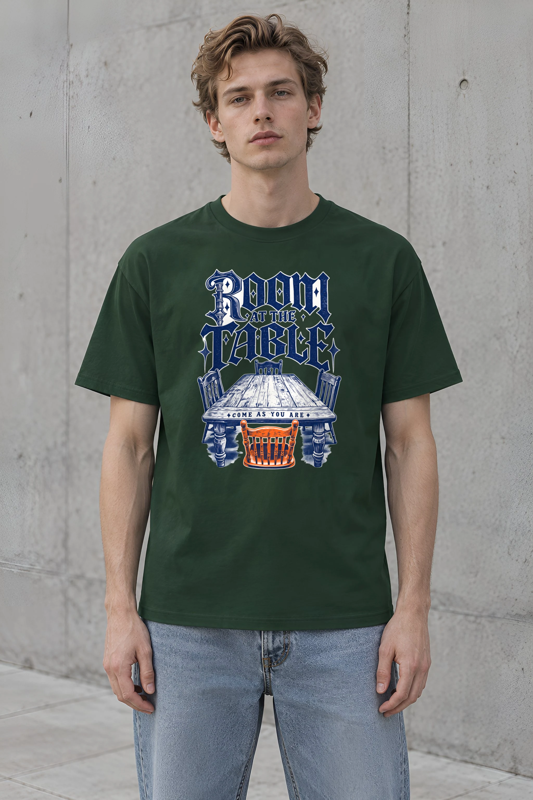 "Room at the Table" Heavyweight Unisex Crewneck T-shirt