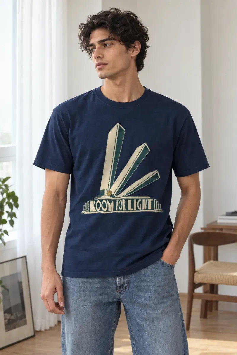 "Room For Light" Heavyweight Unisex Crewneck T-shirt | Gildan 5000