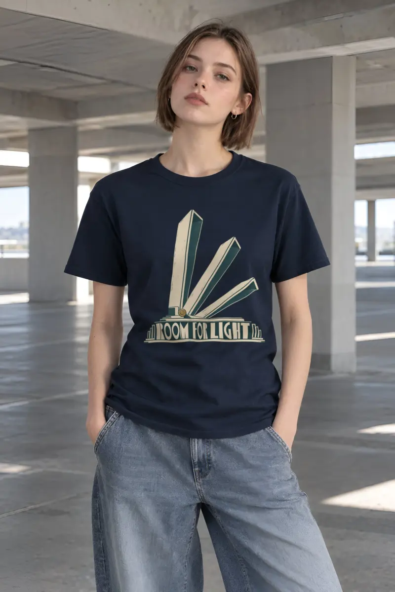"Room For Light" Heavyweight Unisex Crewneck T-shirt
