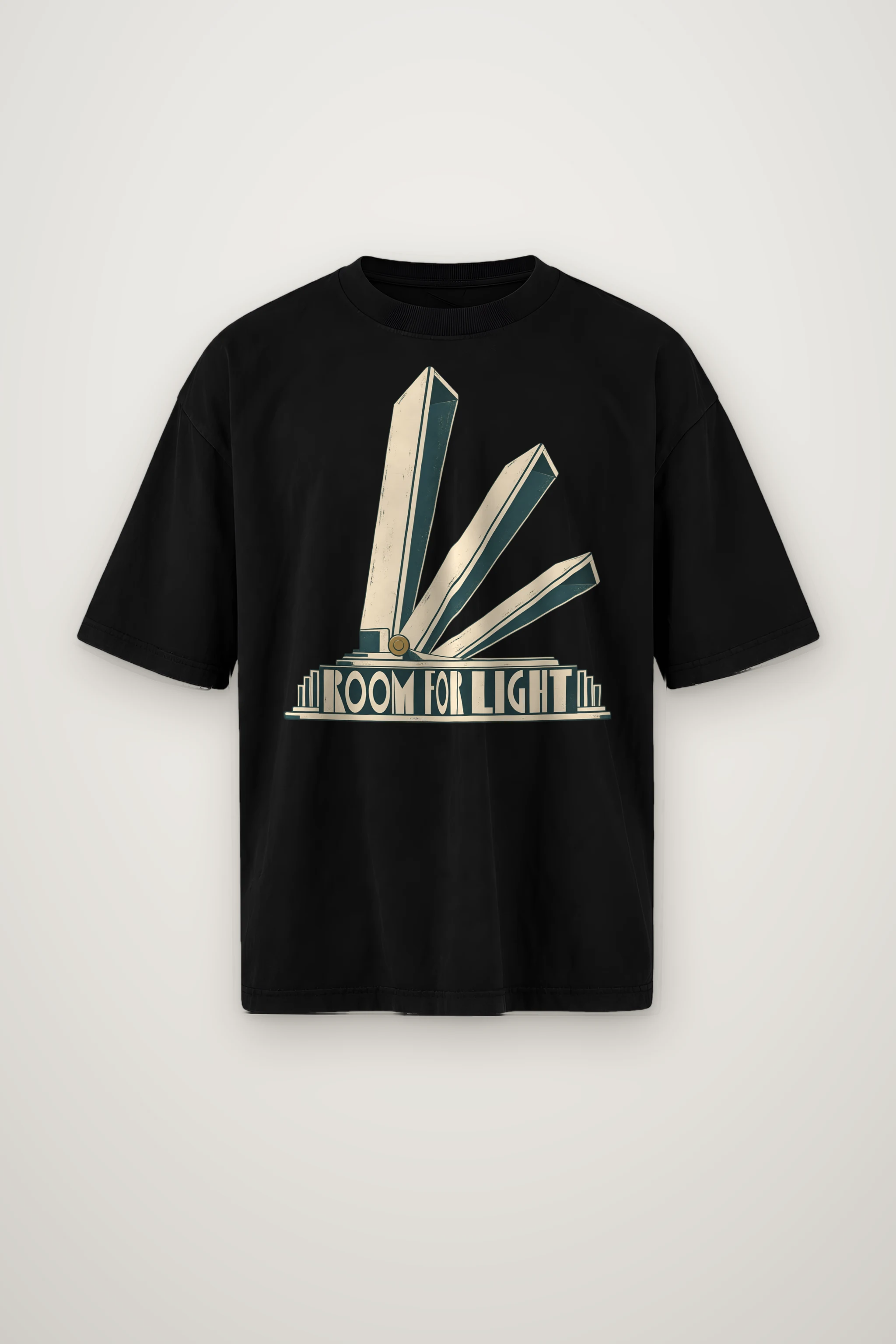 "Room for Light" Men's Oversized Heavyweight Crewneck T-Shirt