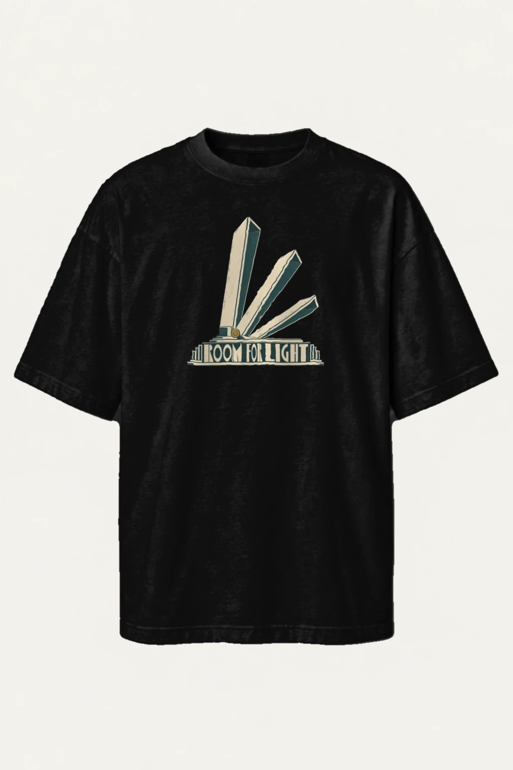 "Room for Light" Men's Oversized Heavyweight Crewneck T-Shirt | Shaka Wear SHMHSS