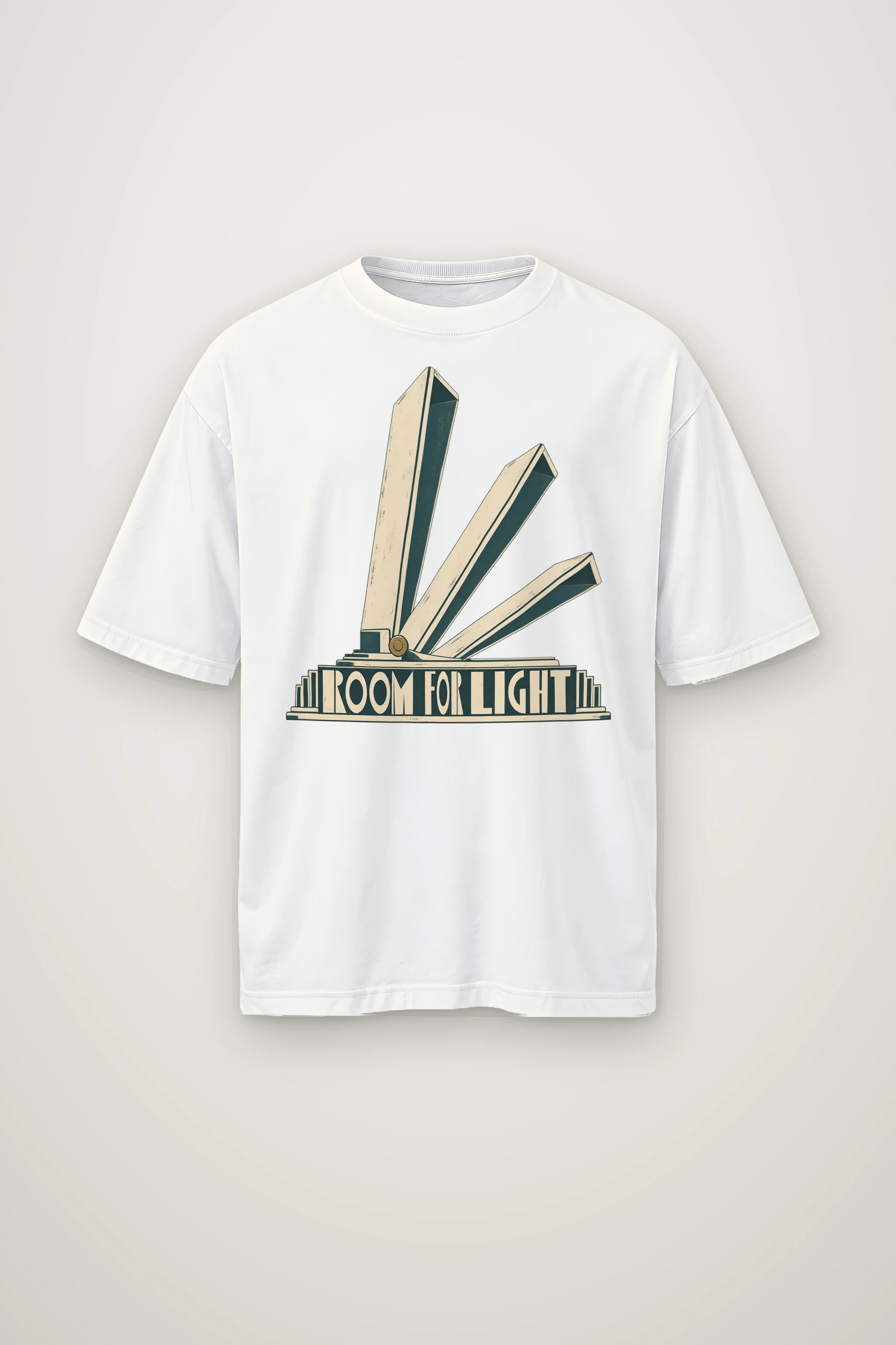 "Room for Light" Men's Oversized Heavyweight Crewneck T-Shirt