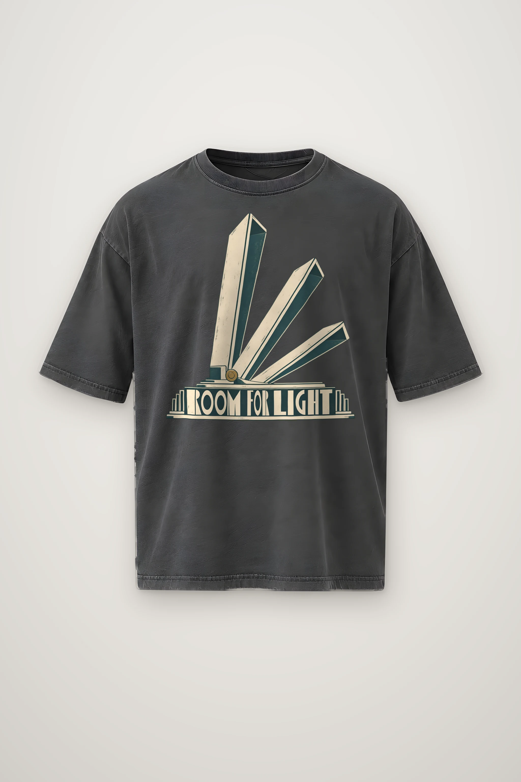 "Room for Light" Men's Oversized Heavyweight Crewneck T-Shirt